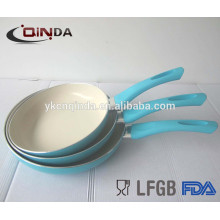 3pcs aluminium white ceramic frying pan set